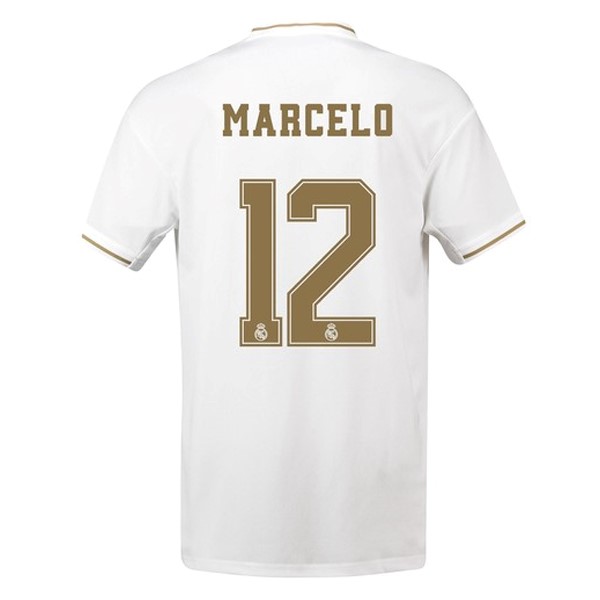 Camiseta Real Madrid NO.12 Marcelo 1ª 2019/20 Blanco